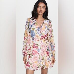 NWT EN SAISON Constantia Floral Ruffle Wrap Dress Xs